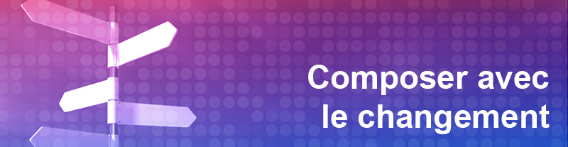 Bannière du rapport annuel 2022-2023 intitulé Composer avec le changement